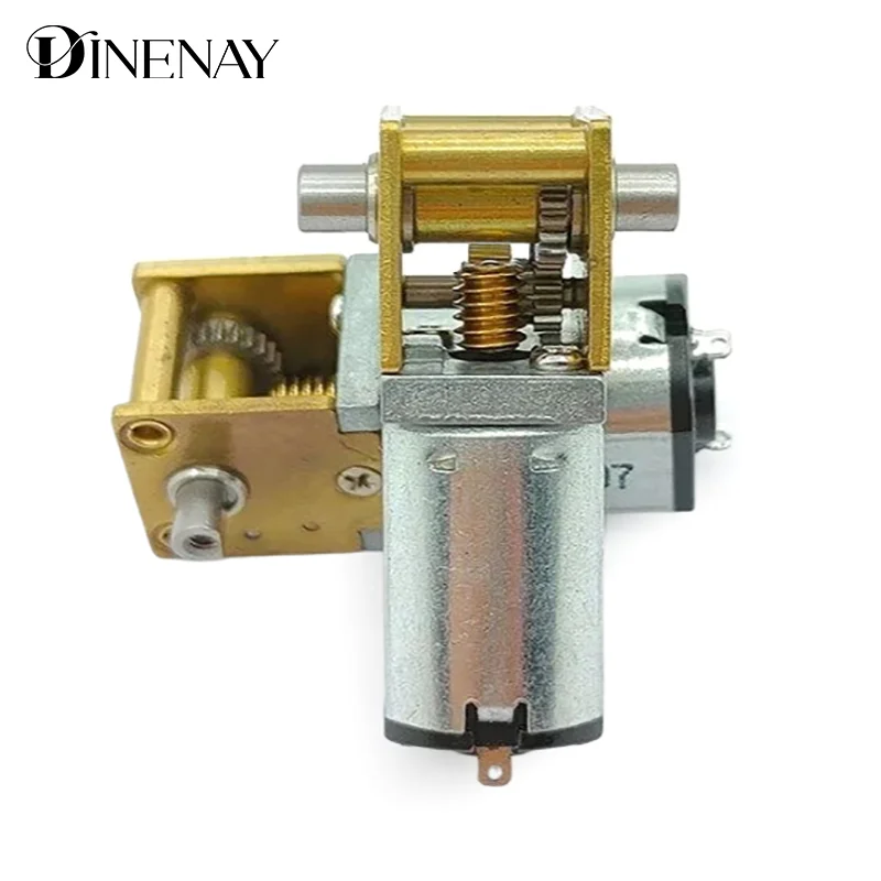 1PC DC3V 3.7V 5V 850RPM D-Shaft Large Torque Micro Turbo Worm Mini N20 Dual Shaft Gear Motor Full Metal Gear Box Reduction Motor
