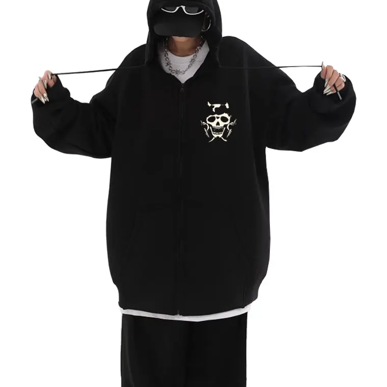 Moletom com Zíper Anime Jojo Bizarre Adventure, Hoodie Gráfico Killer Queen, Jaqueta Casual Oversized para Homens