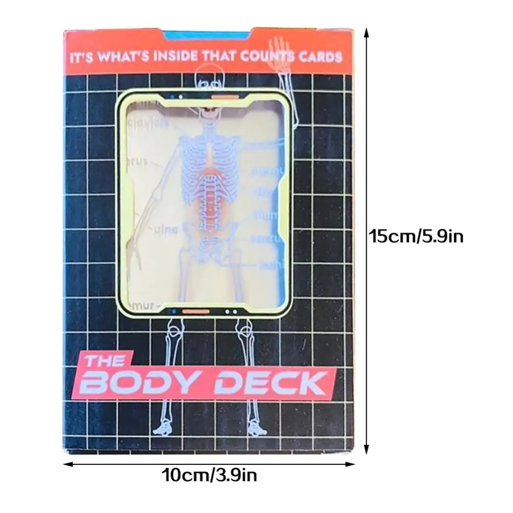 Full Skeleton Human Anatomy Playing Cards X-Ray Designs Educational Mannequin Body Deck The Body Deck Skeleton Playing Cards Kit