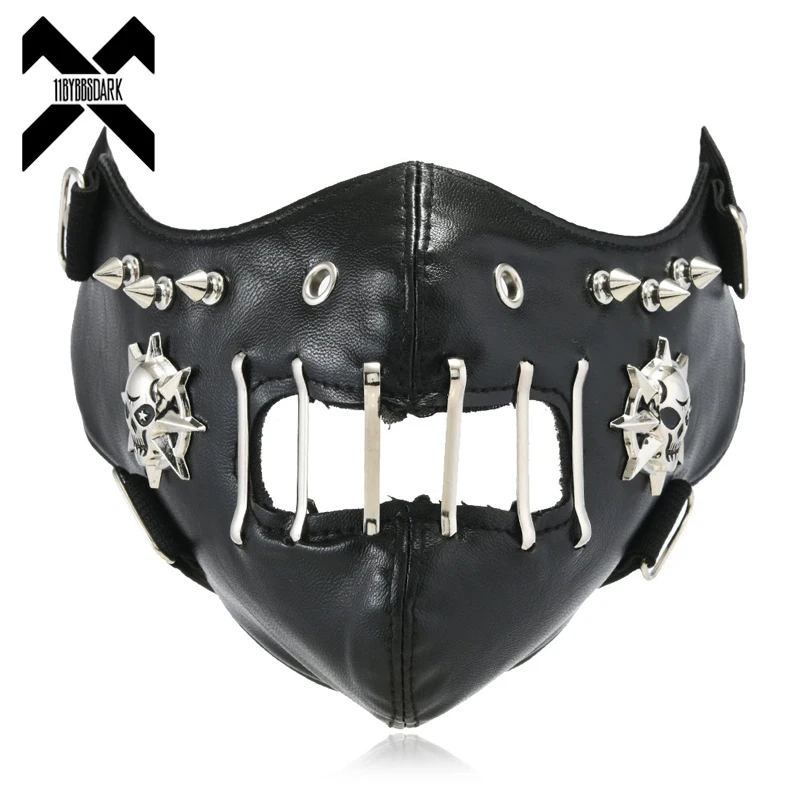 new-halloween-leather-mask-punk-rock-rivet-face-mask-for-stage-performance-gothic-cosplay-half-mask-streetwear-grunge-accessory
