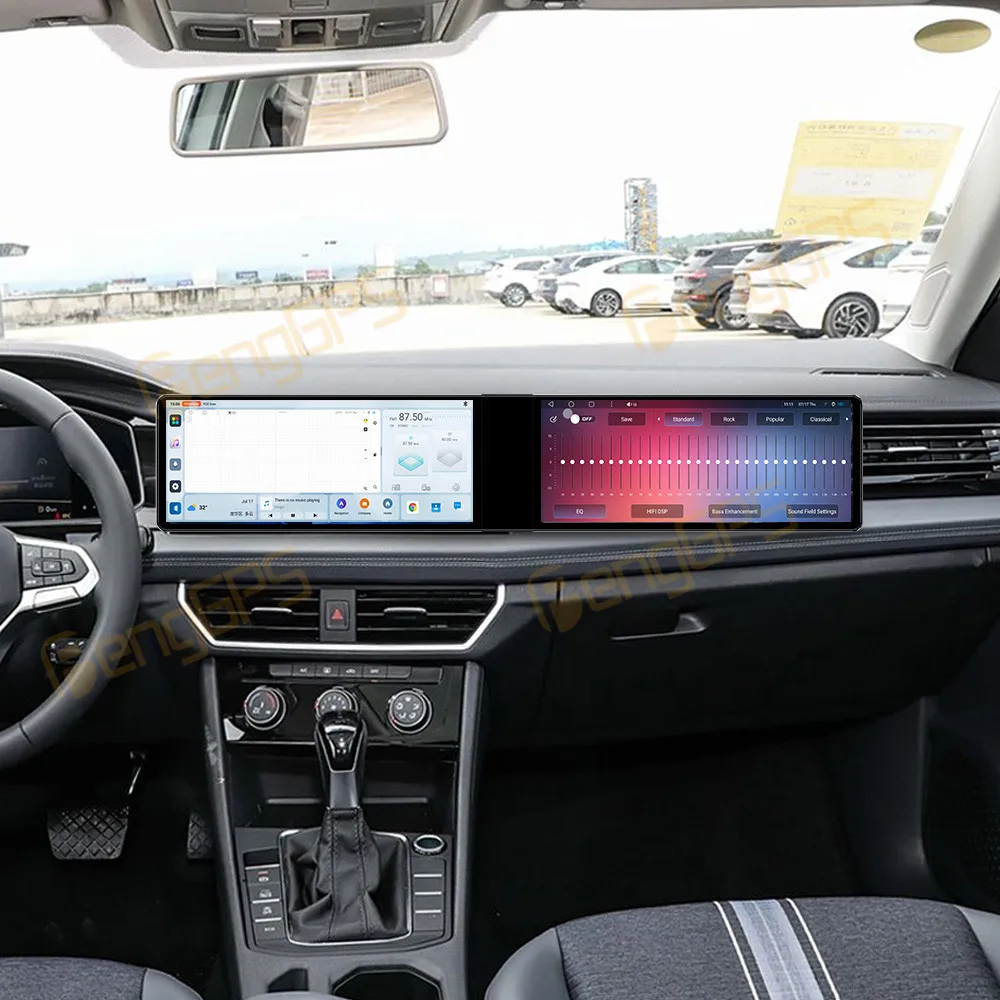 

12,3-дюймовый автомобильный радиоприемник с двойным экраном Android для Volkswagen Sagitar 2023, мультимедийный видеоплеер CarPlay, автомобильный GPS-навигатор, стерео 4G