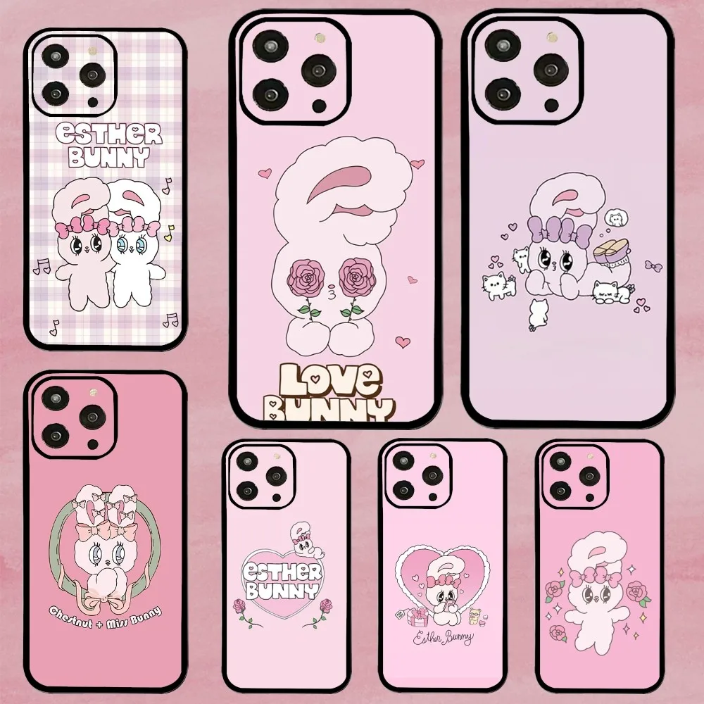Esther Bunny Cute Phone Case For Iphone 15 11 13 14 Pro Max 7 8 Plus X Xr Xs Max Se2020 12mini Cover Case