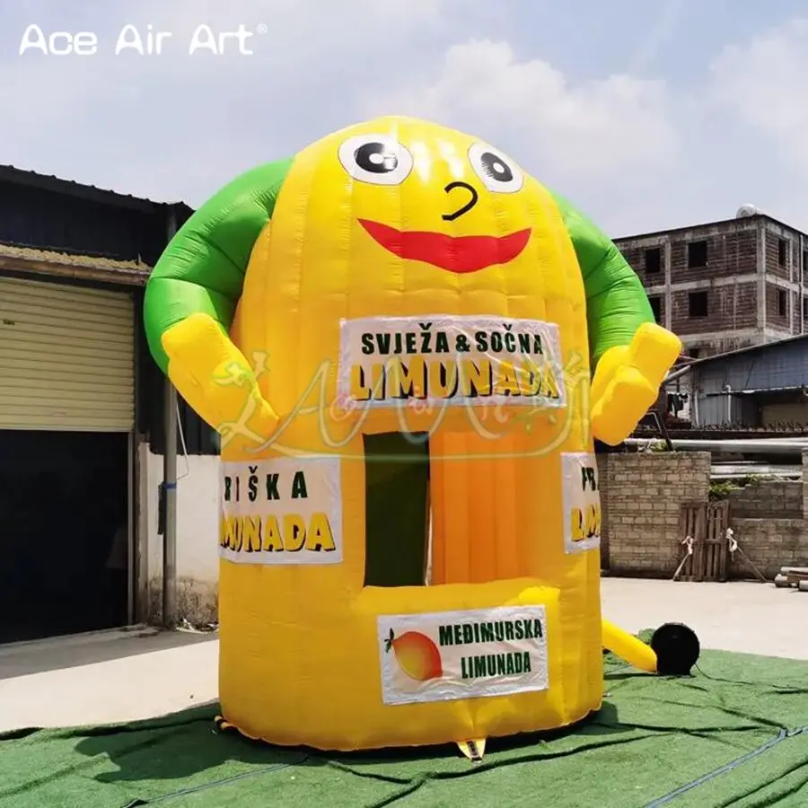 Tienda inflable modelo de cabina de limonada para proveedores de fiestas o eventos, espacio de bebida para promoción