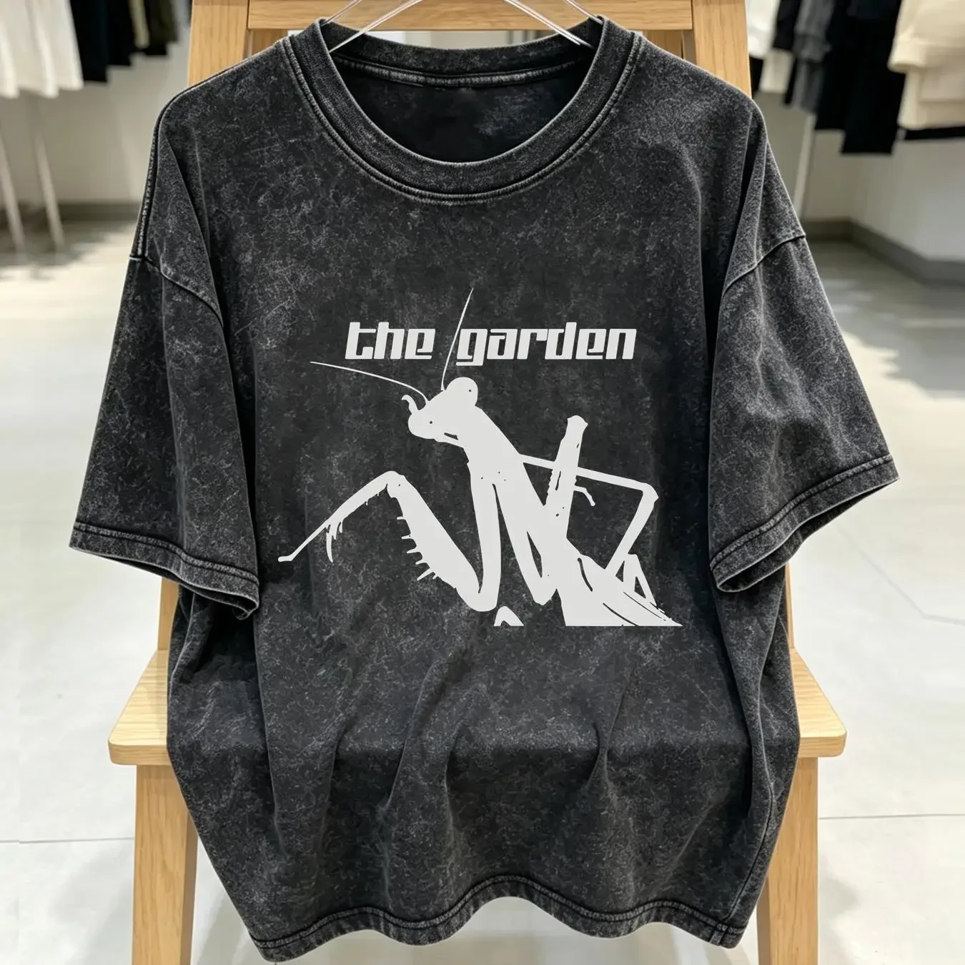 washed T Shirt The Garden Band Mantis Post Punk long or short sleeves vintage Washed Stretched Unisex homme graphic fashion