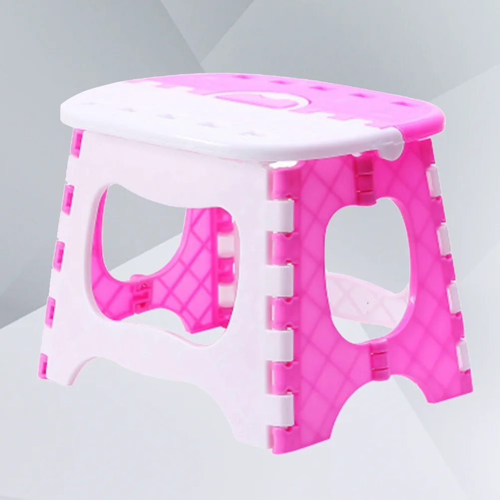 Taburete plegable de plástico, taburete portátil para niños, hogar, baño, jardín, cocina, sala de estar (rosa) taburete plegable