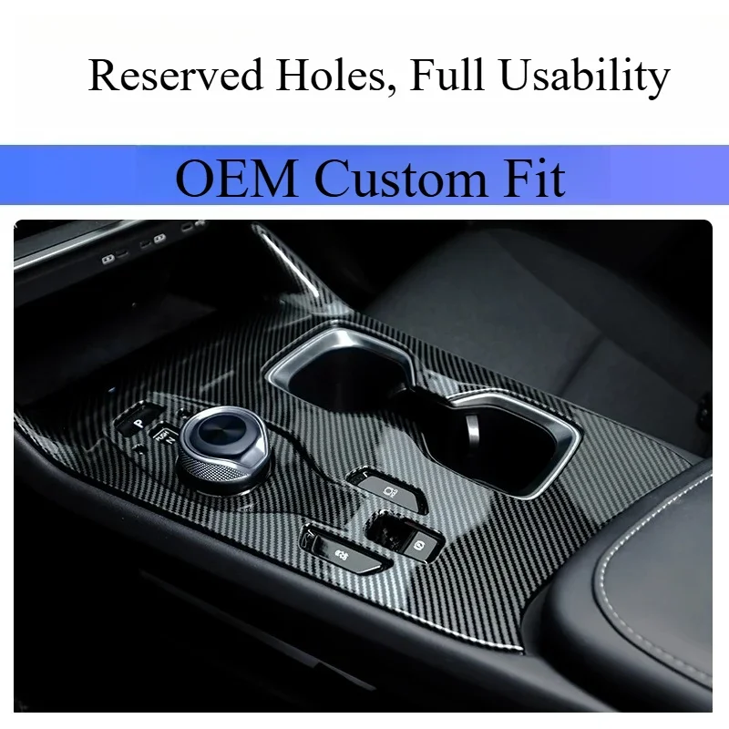 Anti‑Scratch Decor Frame Custom Precise Fit Car Accessories For Lexus RZ450e/RZ300e 2023-2025 Wood‑Grain Gear Shift Panel Trim