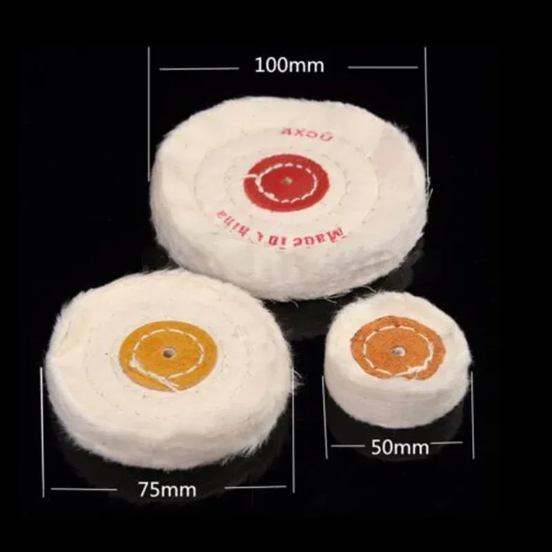 Kit ruota per lucidatura in plastica 8x6mm Calice a cupola Cilindro per lucidatura Set di metalli Composto in tessuto di cotone Acciaio inossidabile
