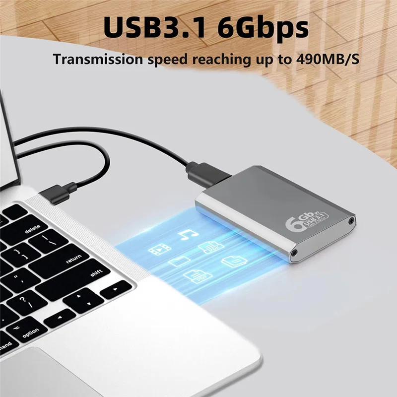 

-ABHW Корпус MSATA USB 3.1 Gen2 10 Гбит/с SSD для внутреннего твердотельного жесткого диска MSATA