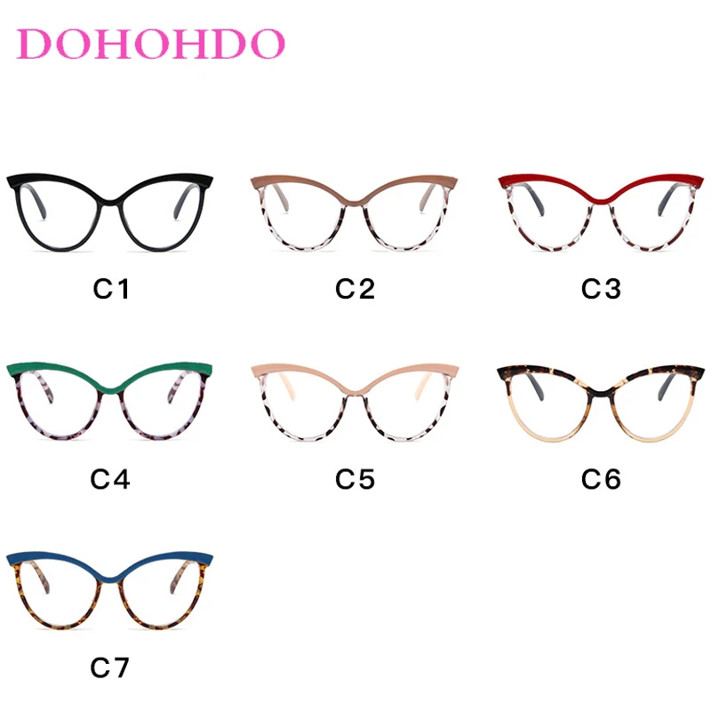 

Fashion TR90 Big Frame Cat Eye Optical Glasses Unisex Luxury Brand Designer Computer Play Games Classic Anti-Blue Light Eyewear