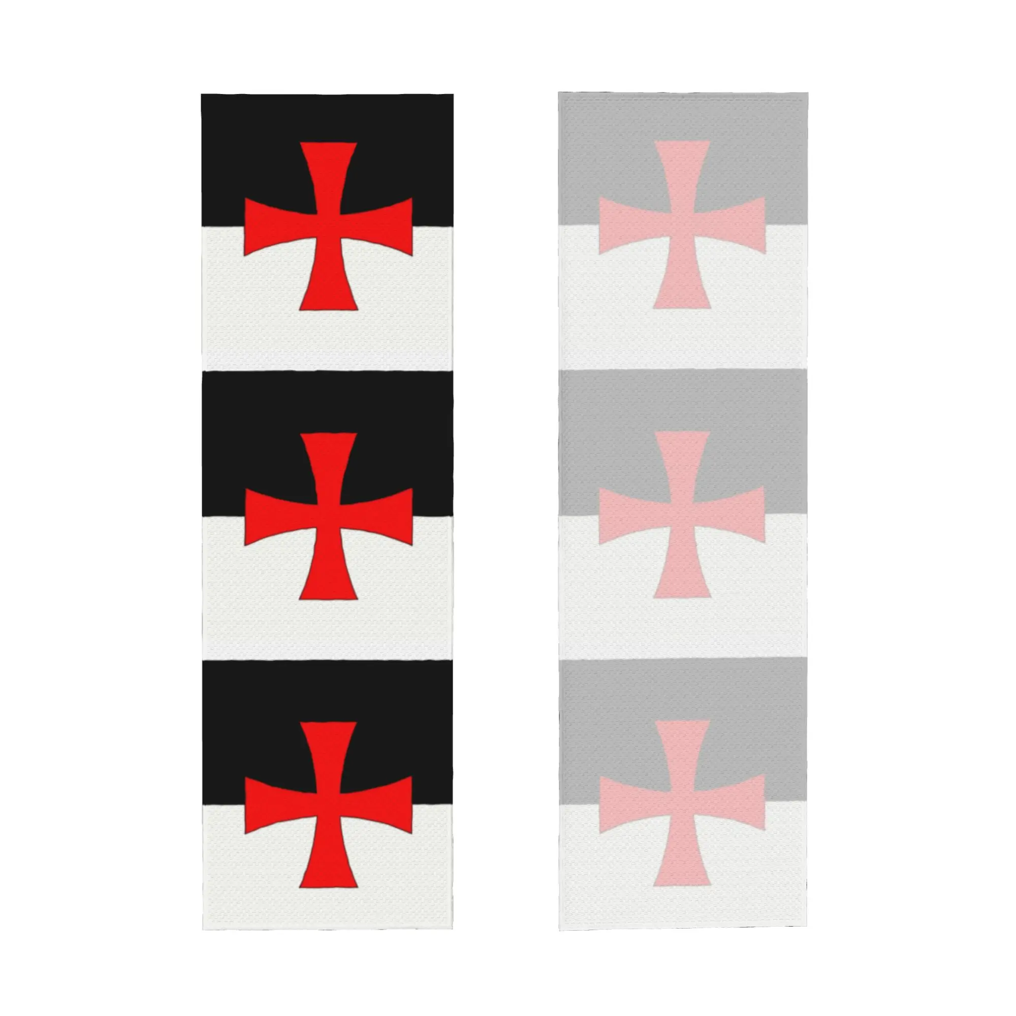 Knights Templar Flag Cold Exercise Towel Face Towel Quick Dry Medieval Warrior Crusades Cross Shower Breathable Cold Towel