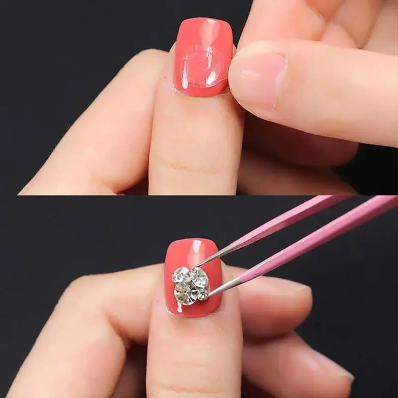 Transparent Waterproof Nail Jelly Adhesive Tabs 24Pcs/Sheet Reusable Double Sided Sticker For False Nail No Damage Nails