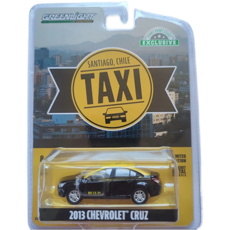 1:64 GreenLight 1967 Impala Sports Sedan Chevrolet 1991 Ford LED Taxi 1972 AMC MATADor 2013 Chevrolet Cruze-Santiago Chile Cars