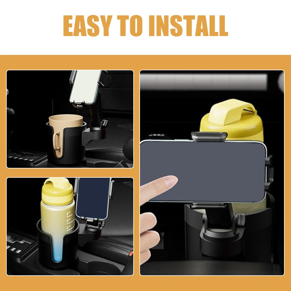

Car Phone Cup Holder Expander Multifunctional Universal Black Drink Organizer Mount Vehicle Mounted Drink Holder Adapter Vehicle