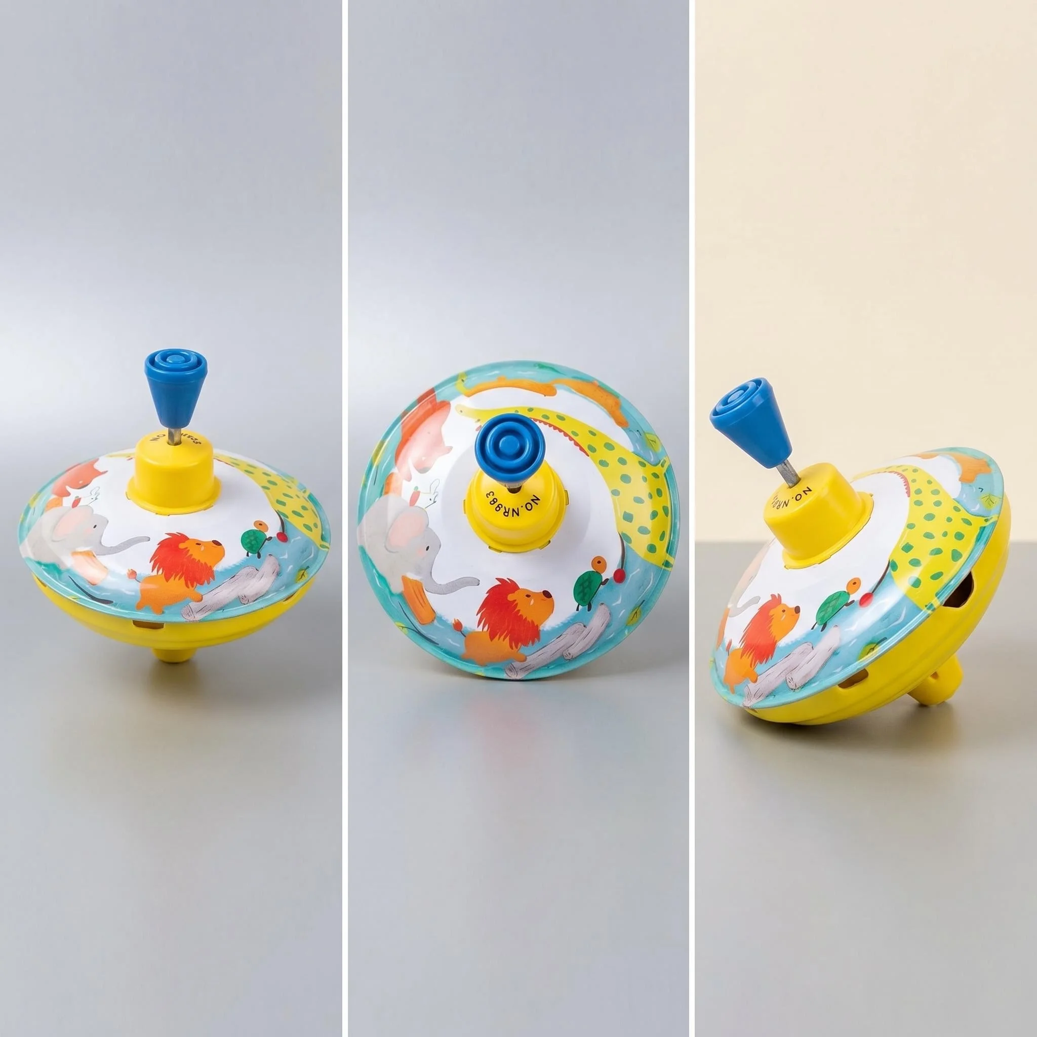2026. Hand Pressed Iron Gyroscope, Sturdy and Durable cartoon Pattern Children's Classic Puzzle Toy
