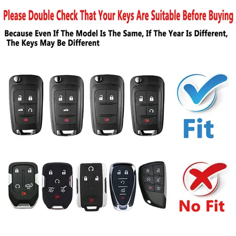 Key Fob Cover Case Compatible with Chevy Camaro Cruze Malibu Equinox Trax Volt Impala Sonic Spark Aveo Orlando Gmc Terrain Buick 10 best sales chevrolet malibu key cover - №3