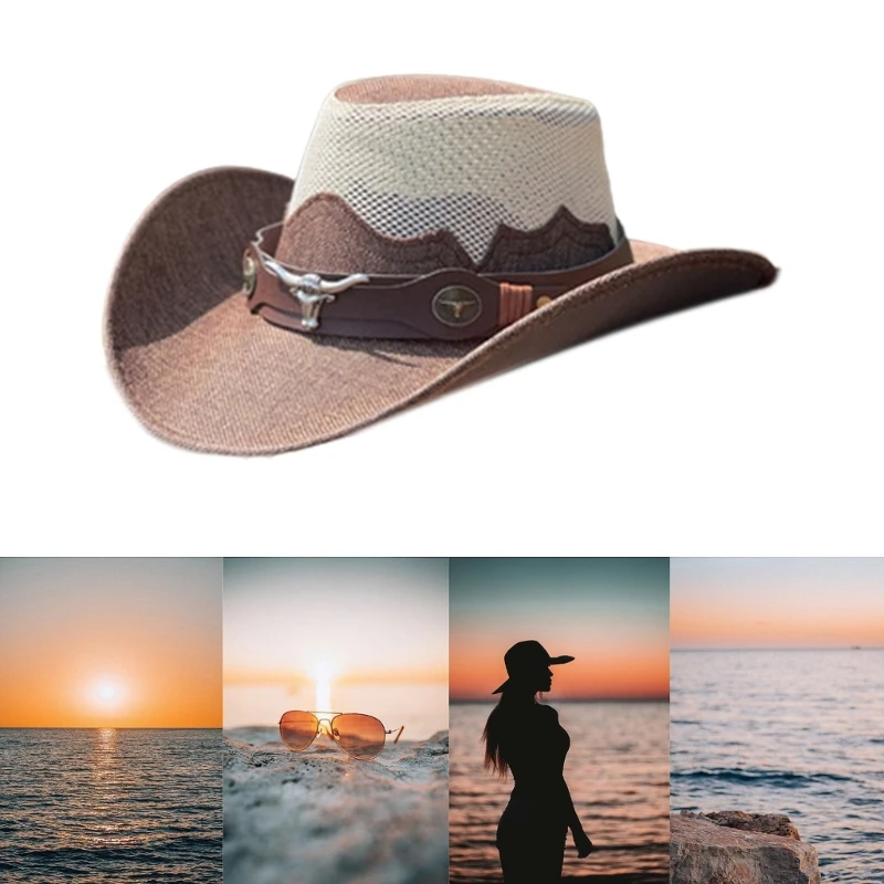 Fashion Cowgirl Hat Music Festival Party Hat Wedding Accessories Cowboy Sun Dropship