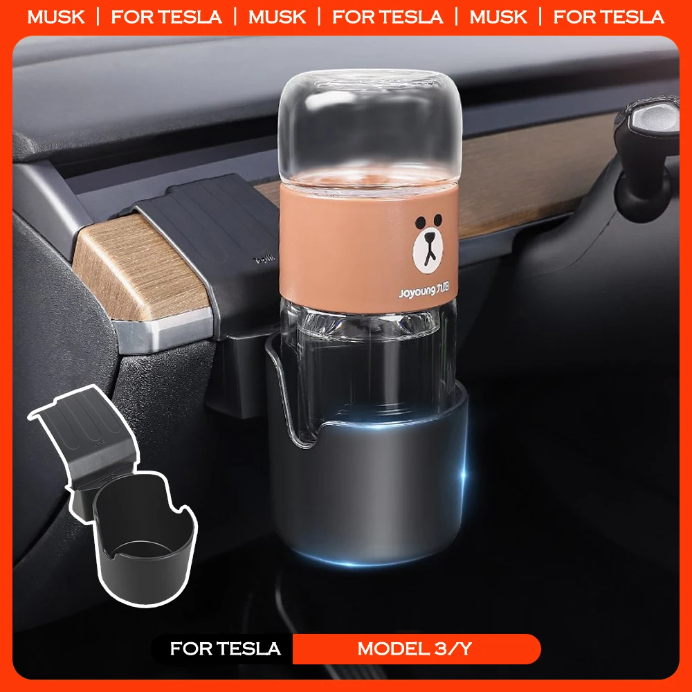 

For Model Y Dashboard Water Cup Holder For Tesla Model 3 Y 2023 2022 2021 Instrument Panel Organizer Storage Box Car Accessories