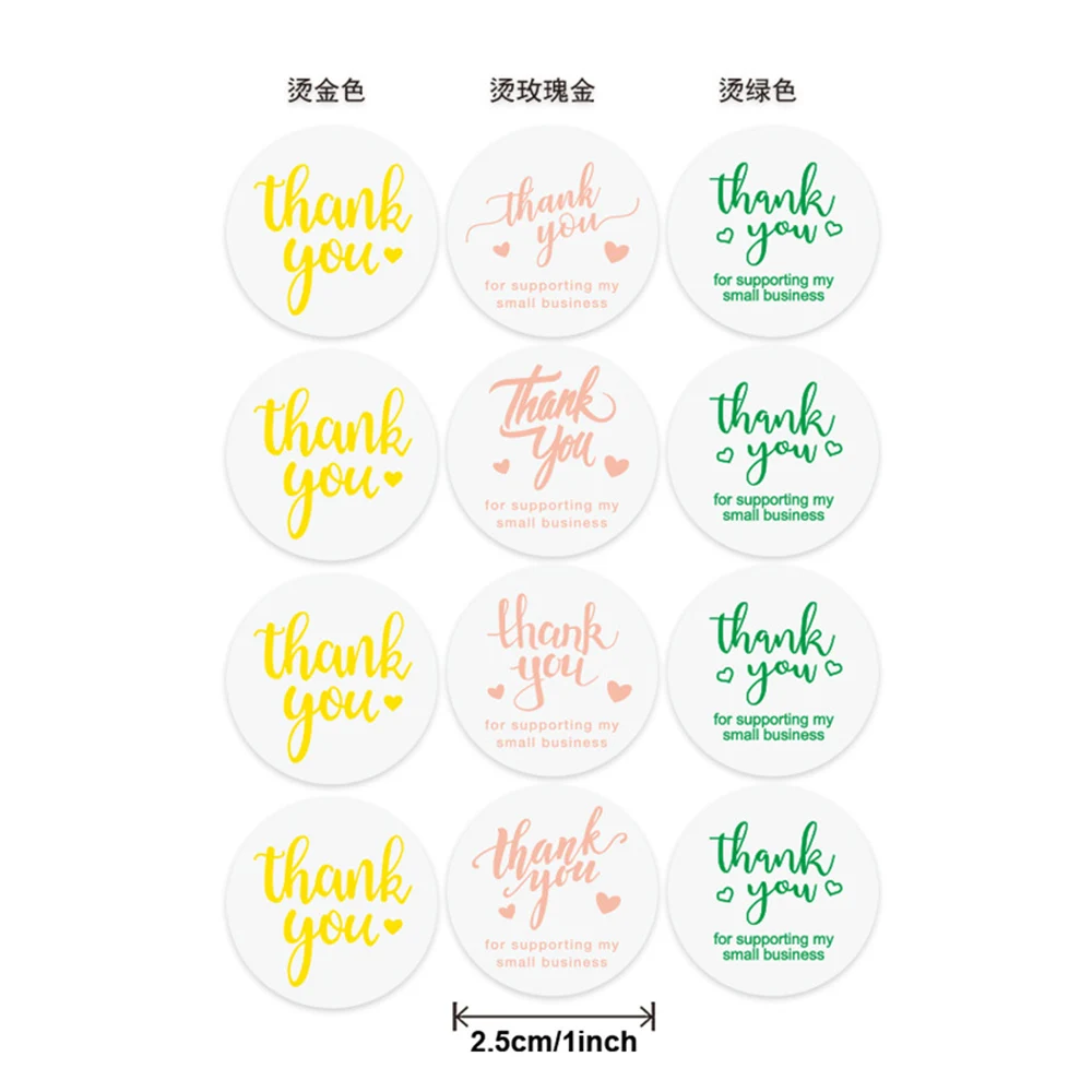 50-500pcs Transparent Thank You Stickers Round Various Styles PVC Stationery Stickers Scrapbooking Diary Deco Seal Stickers