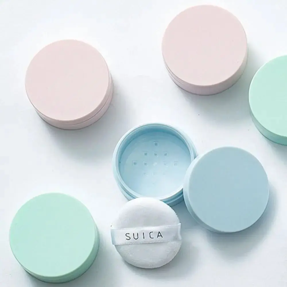 1Pcs Puff Powder Subpackage Empty Loose Powder Jars White Cap Macaron Dispersion Powder Box 5g with Sifter Cosmetics Container