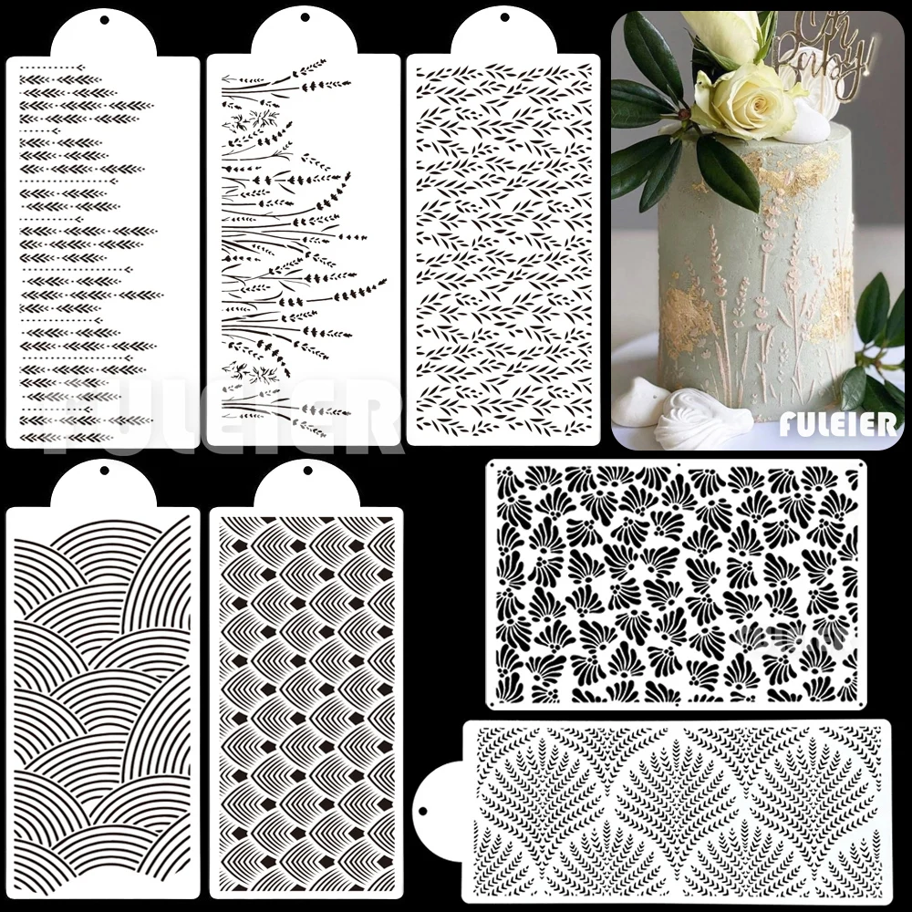 Cake Stencil Fondant Lace Spray Cake Mold Boder Stencils Template Baking Pastry Cake Decoration Tool Pattern Printing Stencil