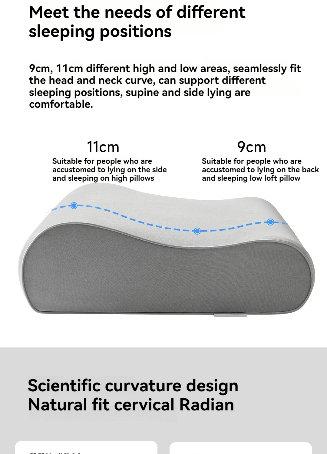 original Xiaomi Mijia Neck Protecting Memory Foam Pillow Slow Pillow Core Relieve Cervical Vertebra Deep sleep - Image 6