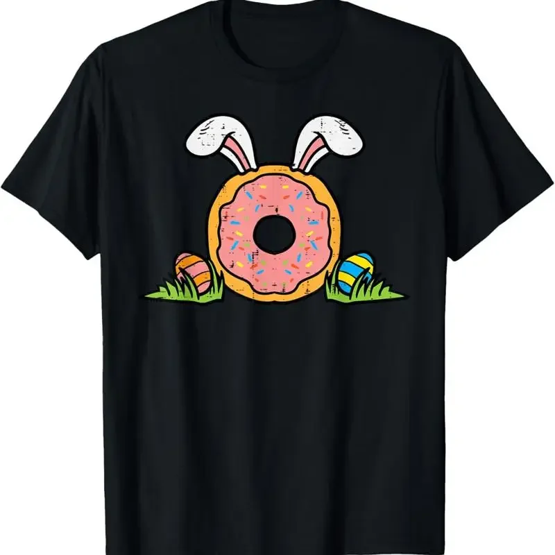 Easter Donut Bunny Ears Eggs Cute Dessert Pastry Chef Baker T Shirt