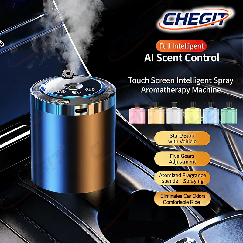 Car Air Diffuser Aroma Smart Aromatherapy 5 Modes Humidifier Freshener Removing Odors Starry Sky Canopy Car Accessories