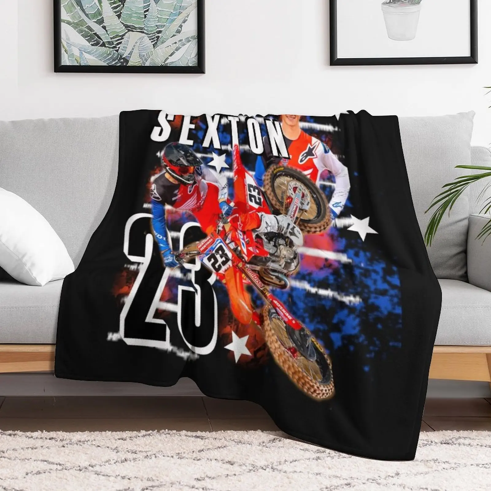 Chase Sexton #23Motocross Supercross- SUPERCROSS CHAMPION SUPERSTAR SUNDAYS TSHIRT Throw Blanket halloween Winter beds Blankets