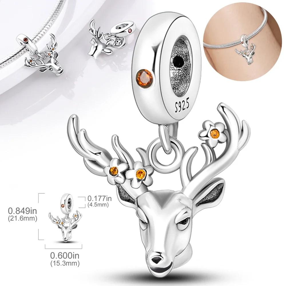 Silver Charms Beads Animal Designs for DIY Accessories