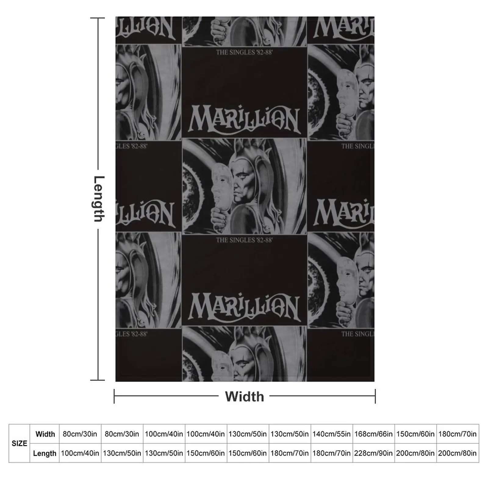 MERCH - MARILLION BAND Essential Throw Blanket couch cozy soft plush fuzzy picnic outdoor blanket