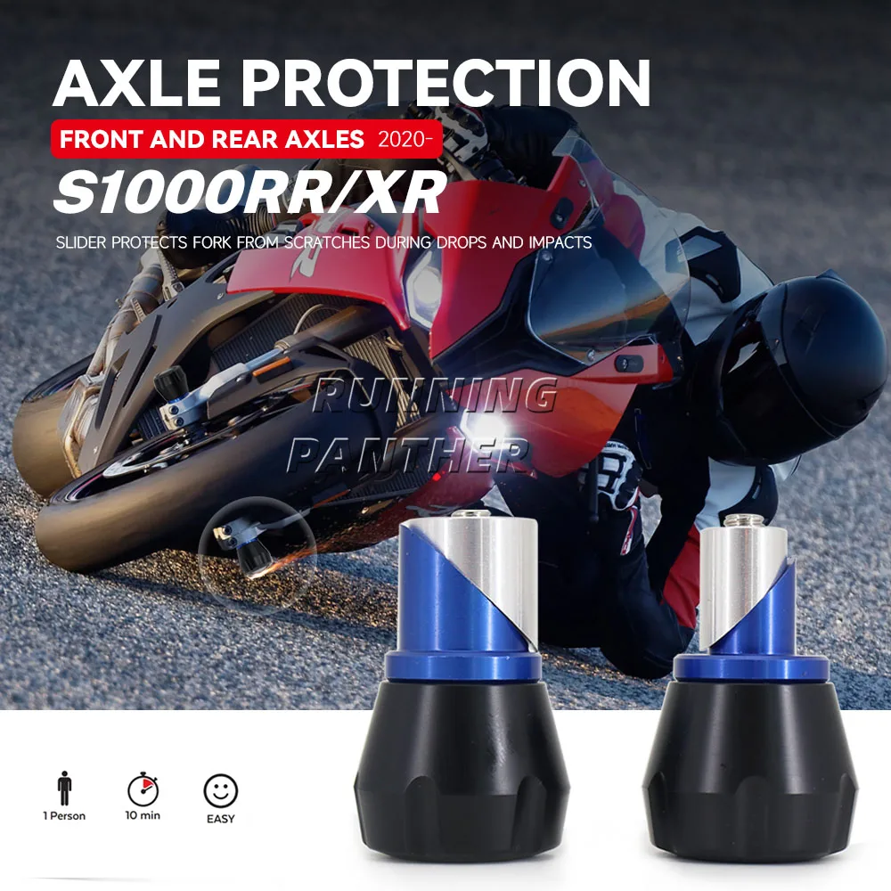 For BMW S 1000 XR RR S1000 RR XR S1000RR S1000XR 2020 2021 2022 Motorcycle Front Rear Axle Fork Crash Sliders Wheel Protector