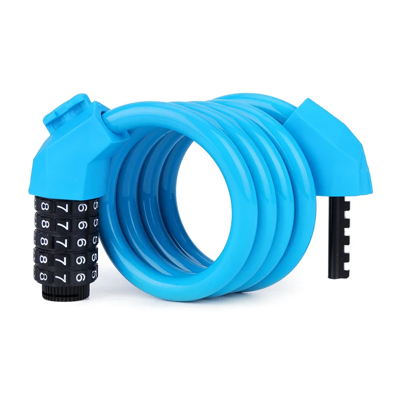 Most Popular High Security Steel Cable PVC Bike Password Lock With Multiple Sizes (1.2m/1.5m/1.8m) For Outdoor Cycling