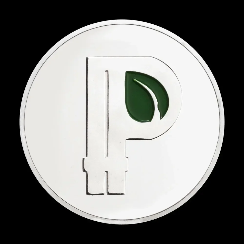 عملة تذكارية مطلية بالفضة من Peercoin، عملة مشفرة، عملات تذكارية مادية