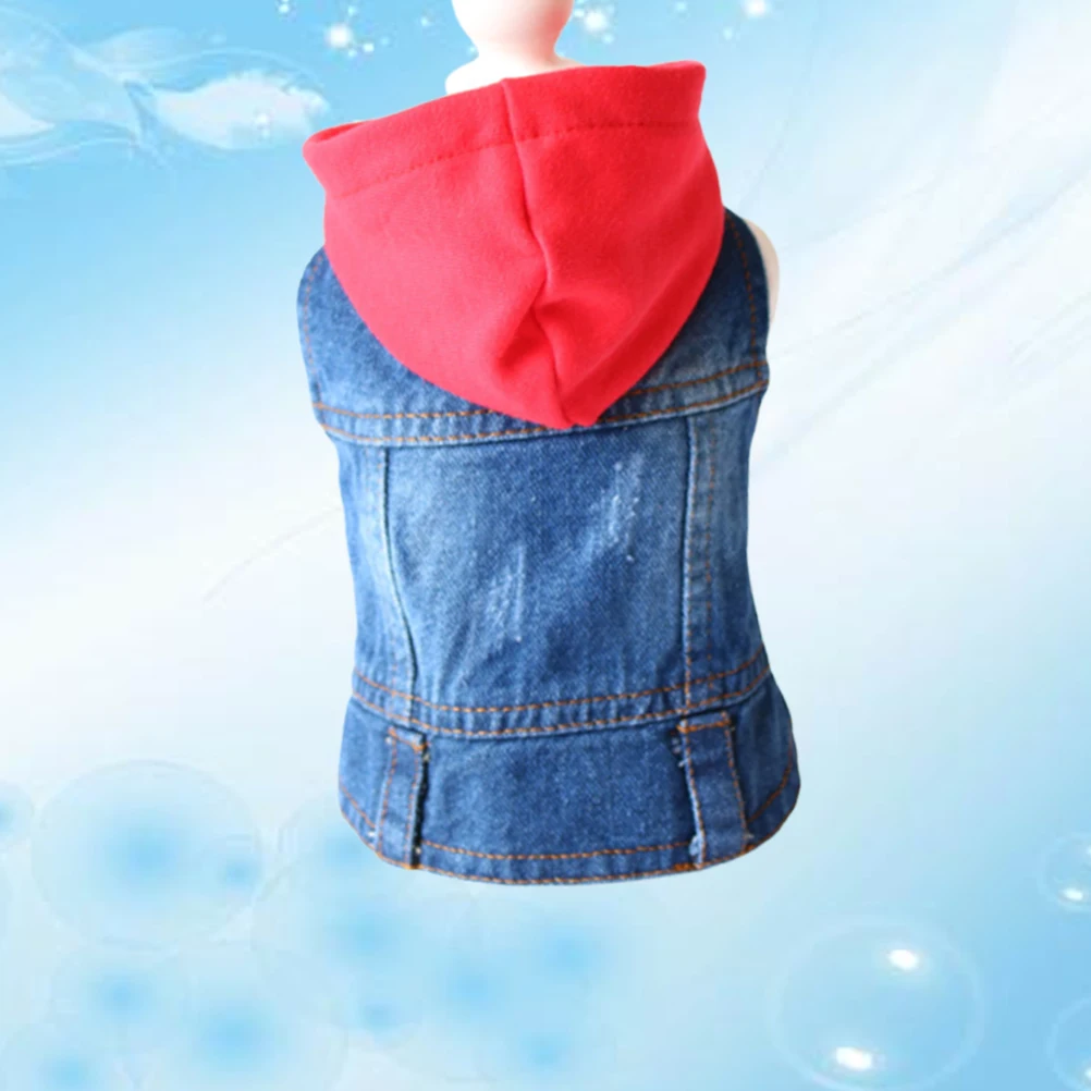 

Pet Vest Dog Denim Vests Spring and Summer Jean Clothes Hoodie for Dogs Hoodies