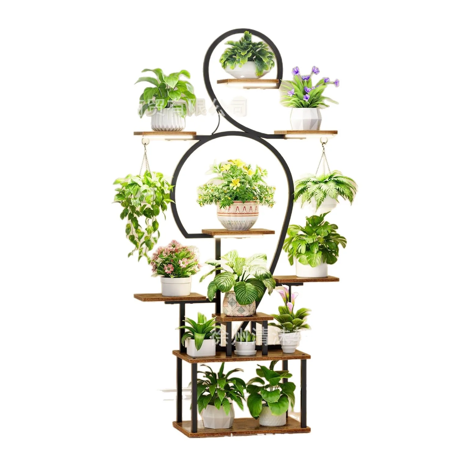 Indoor with grow light stand, 9 tiers indoor plant stand for a variety of plants flower balcony flower pot