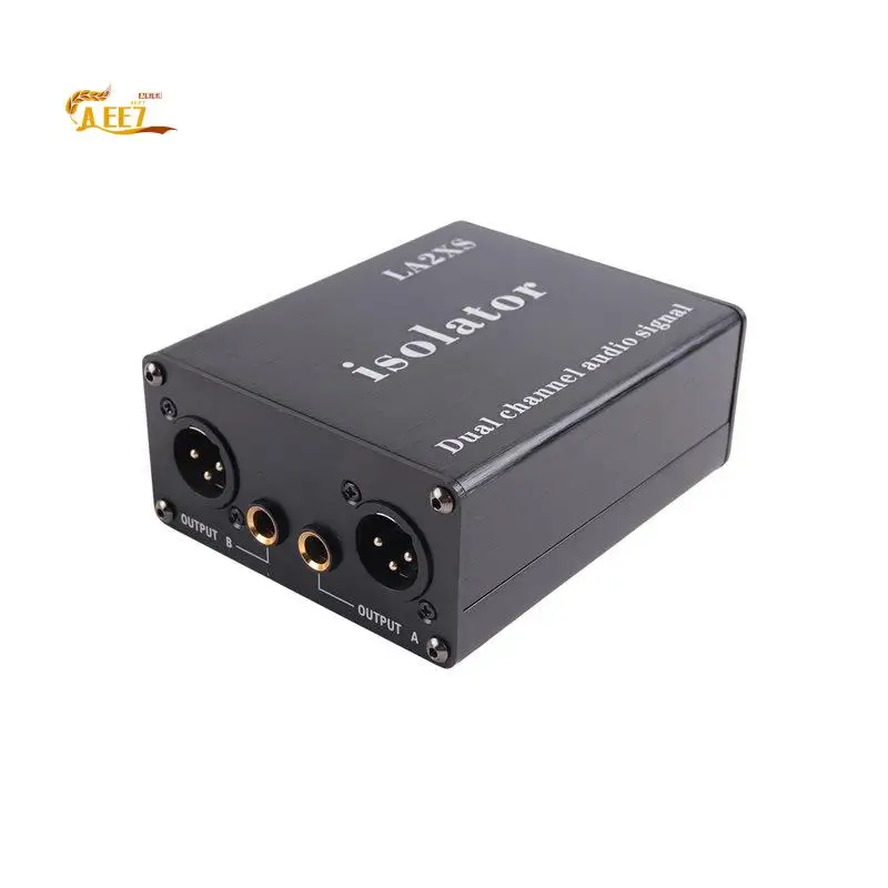 AEE7-1 Piece LA2XS Audio Isolator Noise Reduction Filter Eliminates Current Noise Dual-Channel 6.5 XLR Mixer Audio Isolators