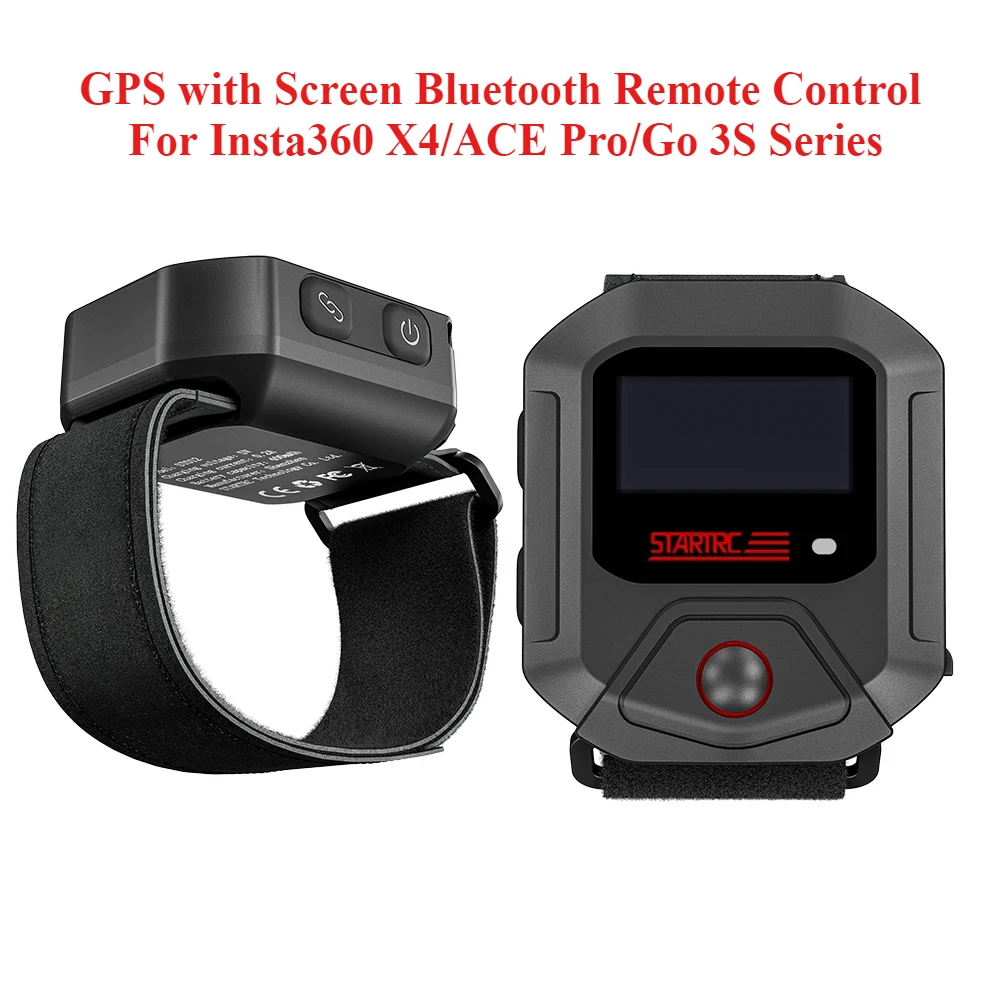 

GPS with Screen Bluetooth Remote Control For Insta360 X4/ACE Pro/Go 3S Series Sports Camera Remote Shooting Remote Watch