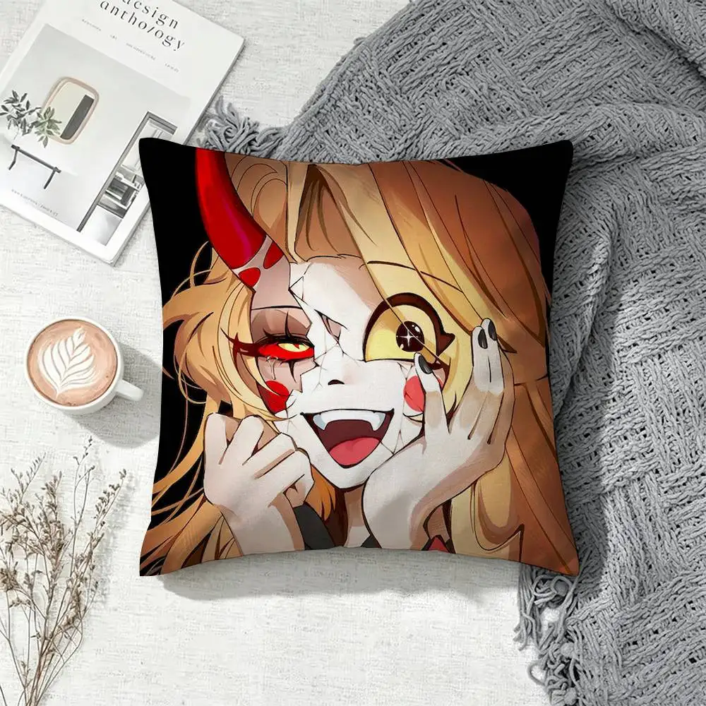 Hazbin Hotel Charlie Morningstar  Square Pillow Case Multi Sizes For Car Home Bedroom Decor Custom Valentine Gifts