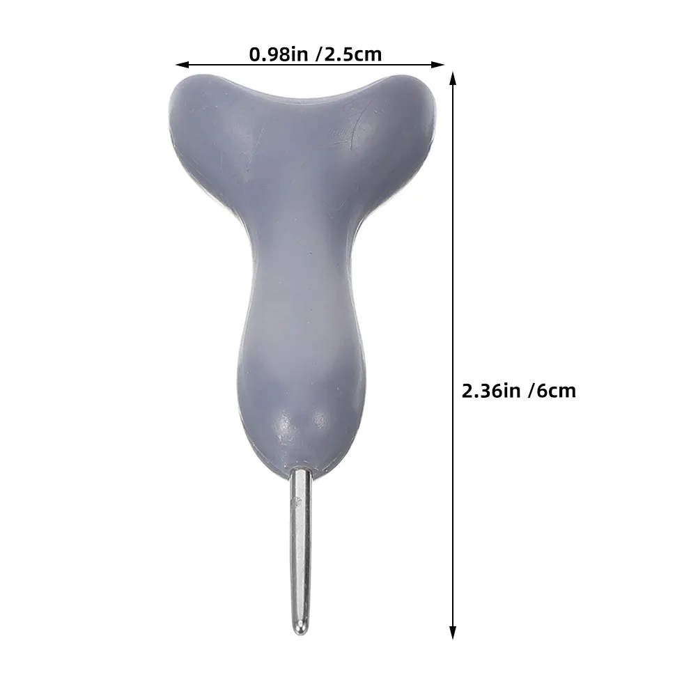 2Pcs Braille Pen for Blind Saddle Shaped High Sensitivity Braille Writing Tool Learning Kit Portable Grey Writing Stylus