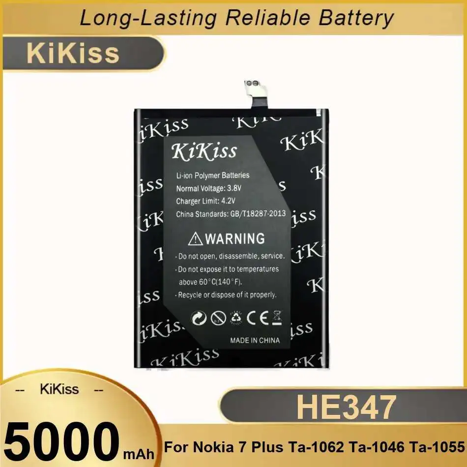 

5000mAh HE347 Long-Lasting Environmentally Friendly Mobile Phone Battery For Nokia 7 Plus TA-1062 TA-1046 TA-1055