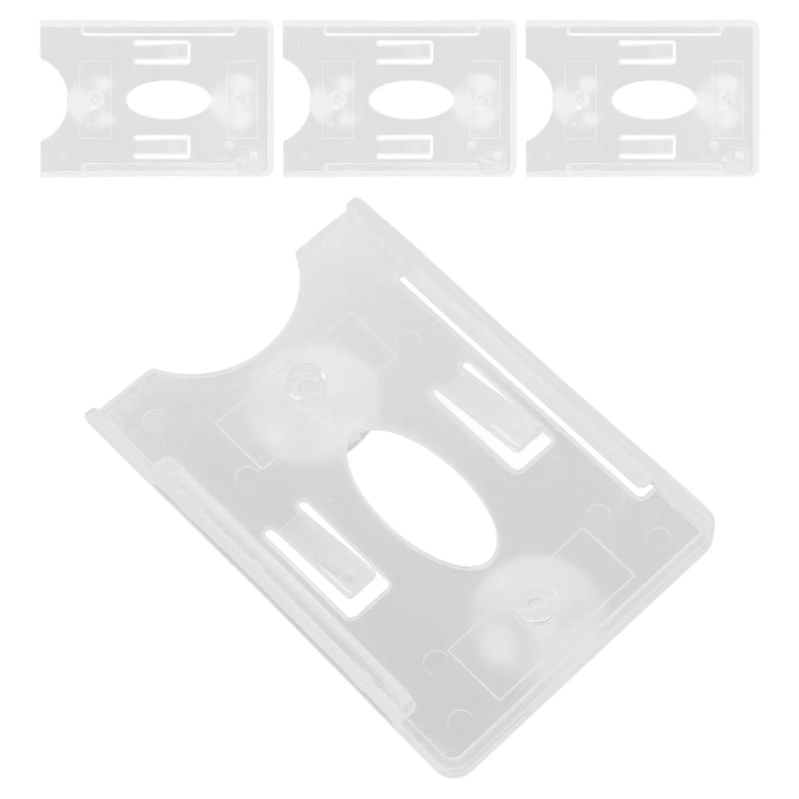 

Набор из 4 прозрачных пластиковых держателей для карт на присосках для парковочных пропусков и удостоверений личности, универсальный аксессуар для салона автомобиля