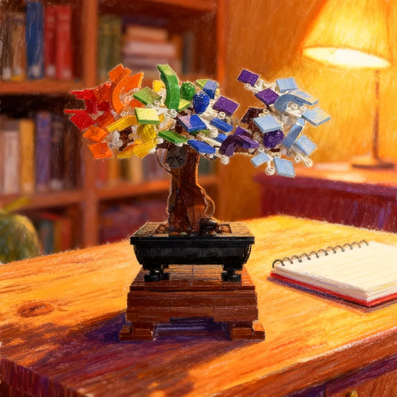 

719pcs MOC Icons Everyone Is Bonsai Awesome Model Building Blocks Architecture Christmas Gifts Toys Idea Education Brick