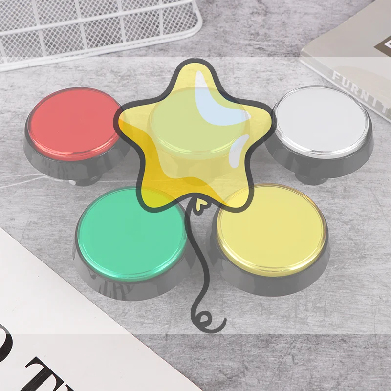 Arcade Button 60MM DC 12V LED Large Round Button 5 Color Micro Switch Button Auto Reset Button For Arcade Cabinet