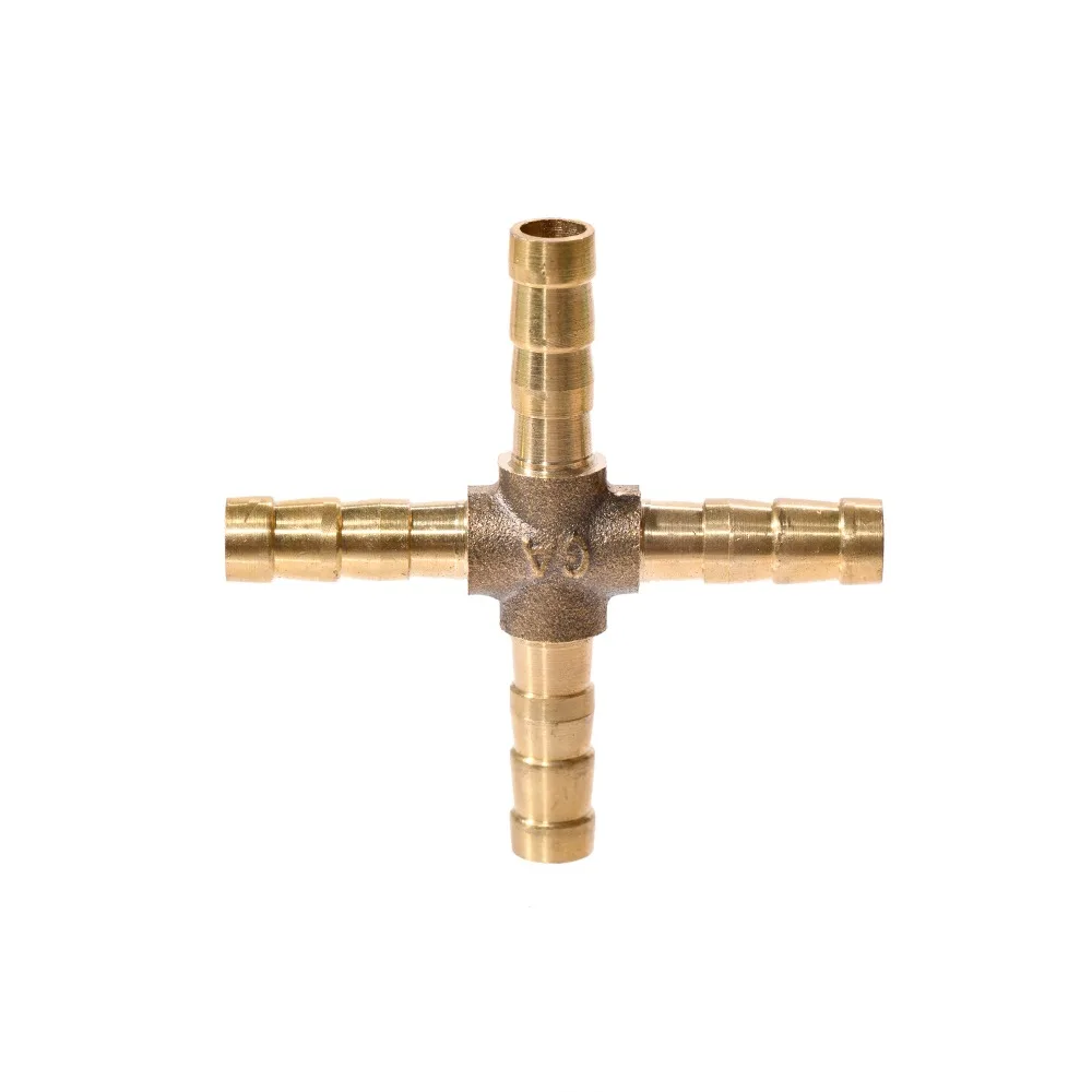 

1PC Brass 6/8/10/12mm Barb Hose Connector Cross Tee Y-Type Water Splitter 3/4-Way Copper Coupler Repair Pipe Fittings