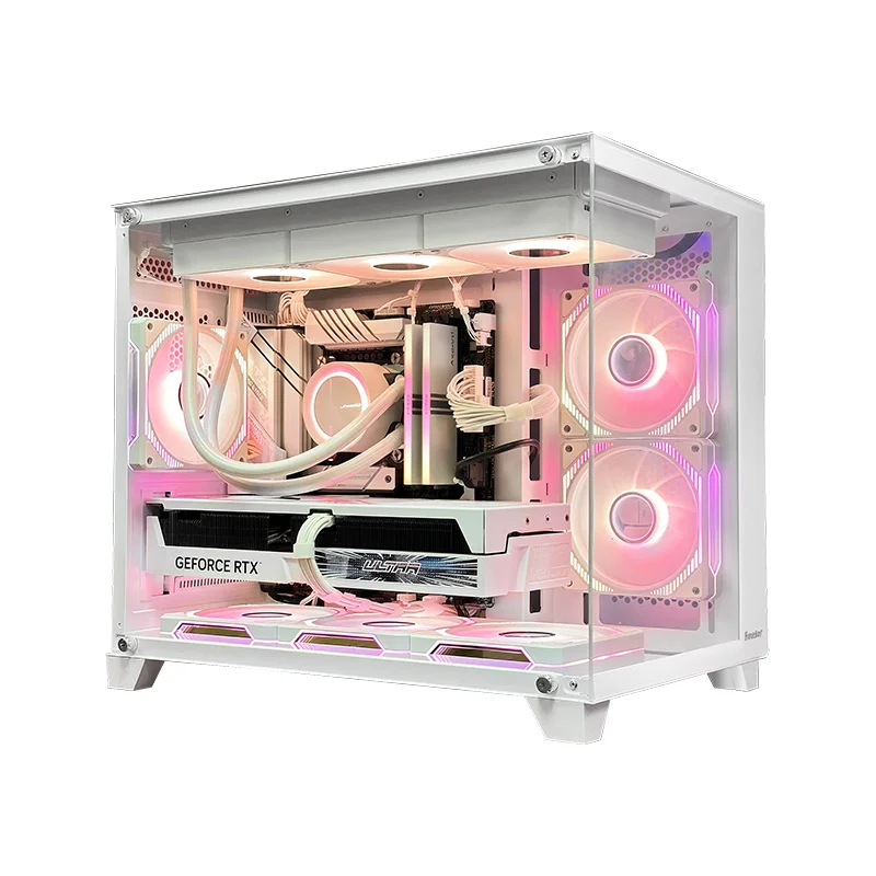 I5-14600KF/5060TiS960 Blizzard host computer da gioco desktop fai da te bianco nero vista mare