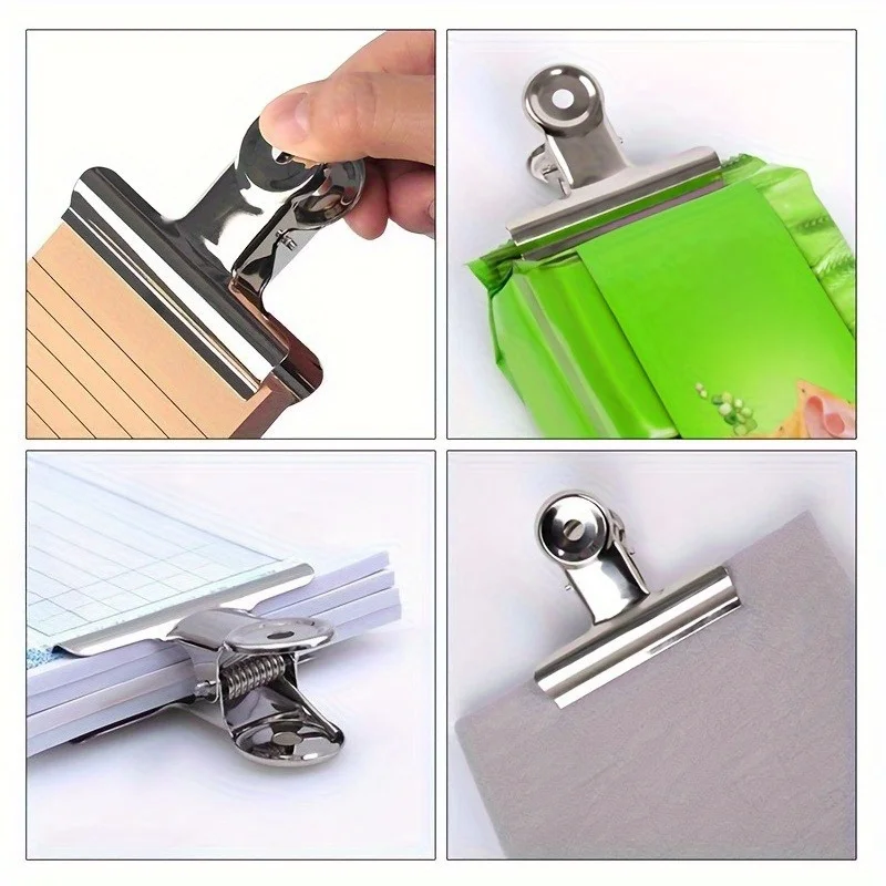 10pcs 31mm/38mm/50mm Round Metal Paper Clips, Suitable for Office, Study, School, Home, and Work, Back-to-School Essentials