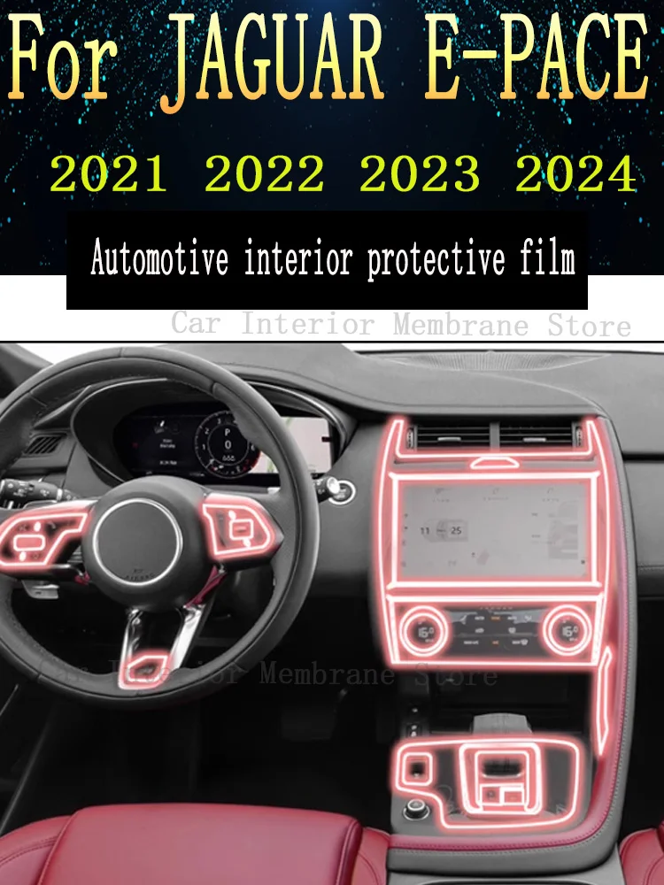 

For JAGUAR E-PACE 2023 2022 2024 TPU Gearbox Panel Navigation Screen Interior Protective Film Sticker Case Anti-Scratch Car