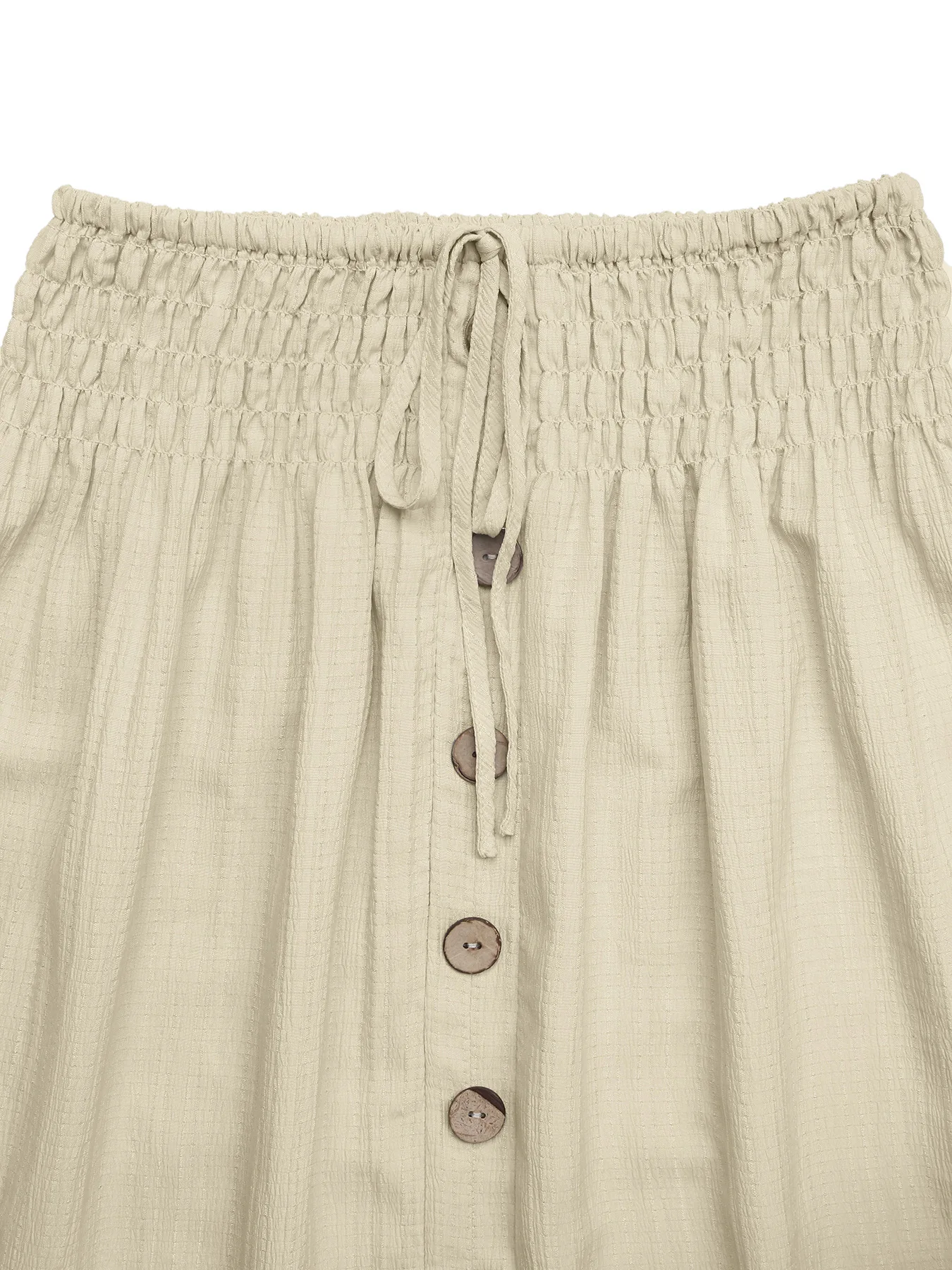 Women's Skirt Summer 2025 Bohemian Style New Retro Elastic Waistband Button Style Versatile Split Skirt for Daily Wear