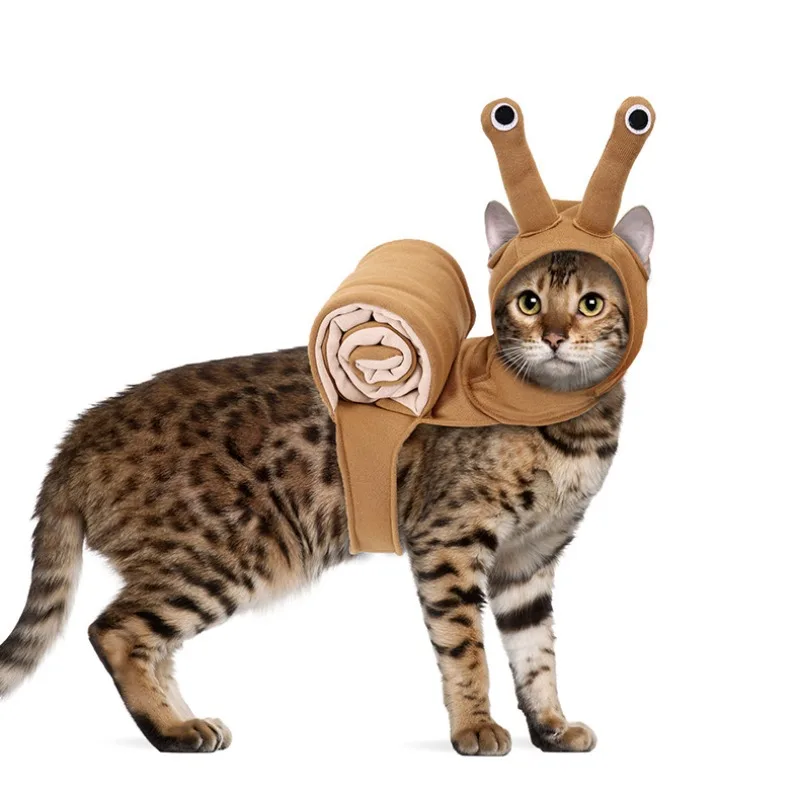 

Cat Snail Cosplay Suit Headdress Halloween Dog Costume Party Funny Pet Cat Dog Bandana Fancy Dress Decoration Gatos Accesorios