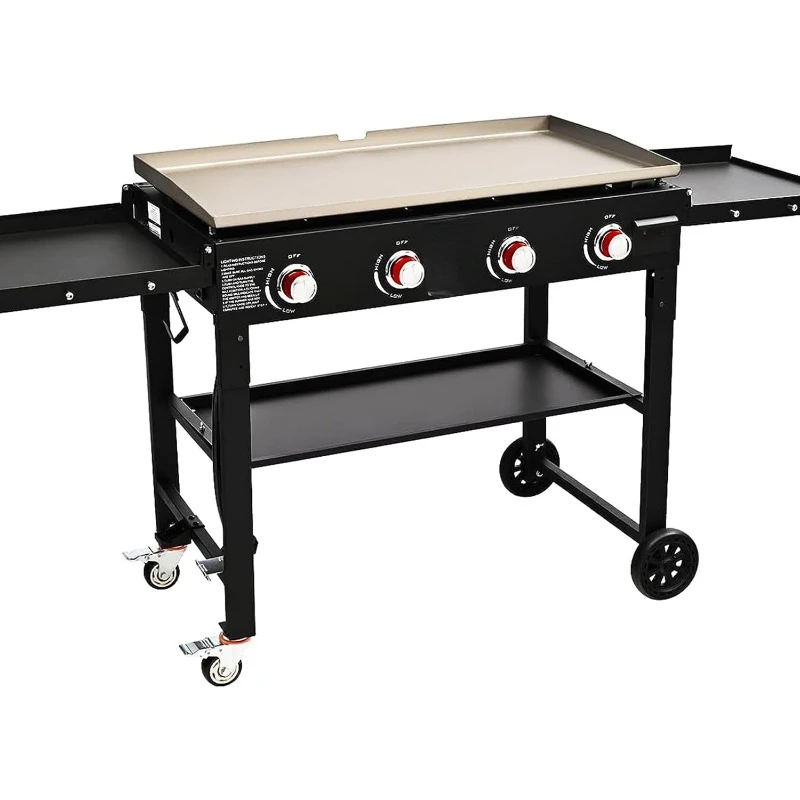 

Gas One Propane Burner Grill – 36-Inch Flat Top Grill Griddle Cooking Station – Foldable 4 Burner Propane Grill